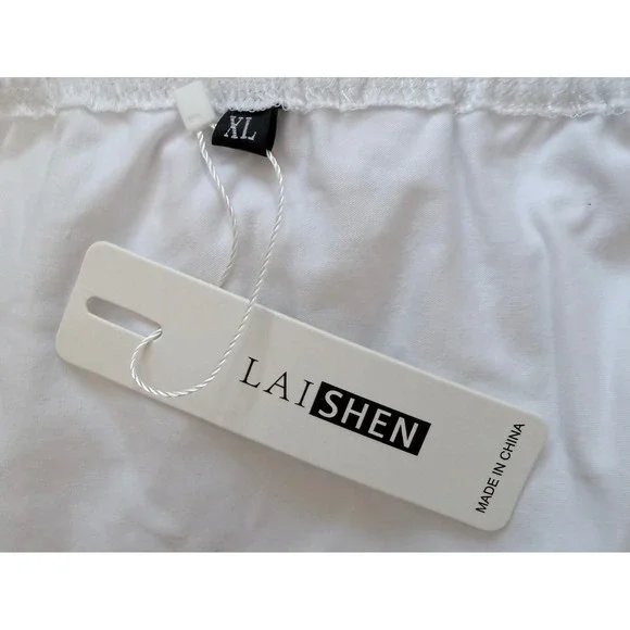 NEW White Tie Front Cutout Button Down Midi Sun Dress Size XL Summer Boho - Picture 7 of 8